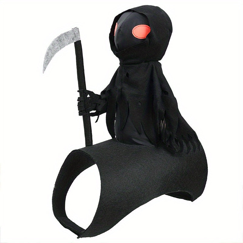 Product image of Midnight Rider: one black Dark Harvest knight-rider pet costume in size L.