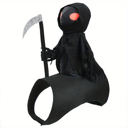 Product image of Midnight Rider: one black Dark Harvest knight-rider pet costume in size L.