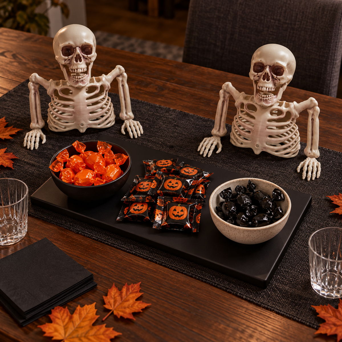 Back from Below — two-piece groundbreaker skeleton bust set; illustrative styled product scene; background props not included