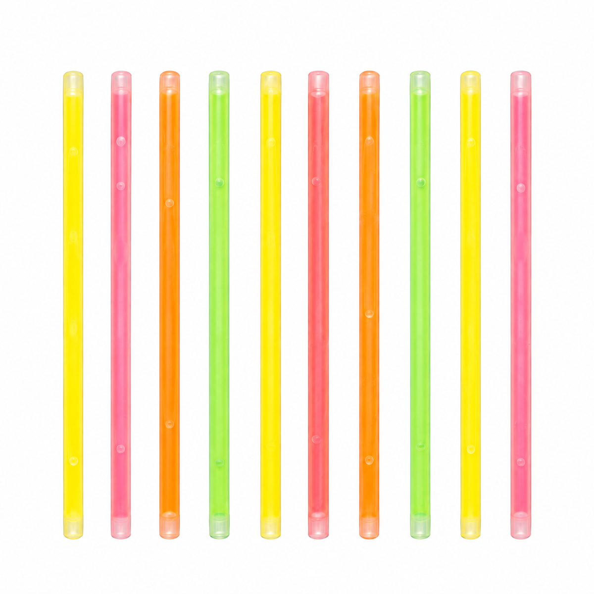 Glow Getters: ten mixed-colour glow sticks on a clean white background.