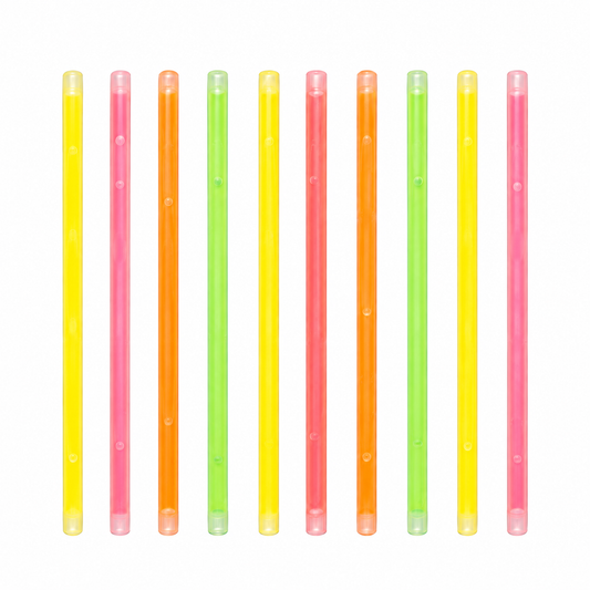 Glow Getters: ten mixed-colour glow sticks on a clean white background.