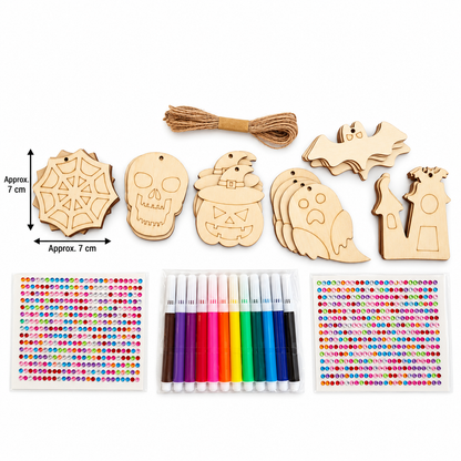 Make a Little Mischief — wooden Halloween craft kit; product-only view