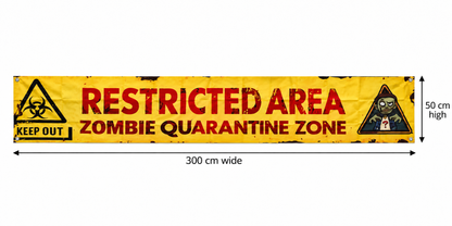 The Dead End — Zombie Quarantine novelty banner; product-only view
